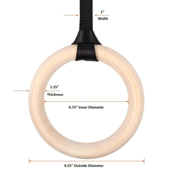FEMOR Wood Gymnastic Rings 2 FEMOR Wood Gymnastic Rings - Image 2